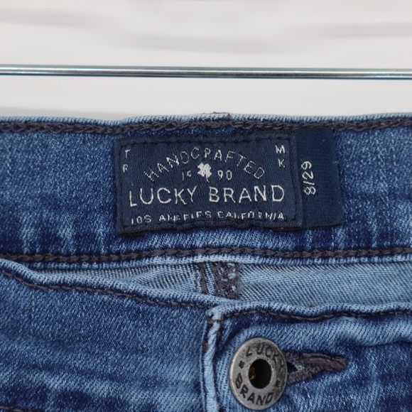 Lucky Brand Women's Brooke Legging Jean Size 8 Distressed Zipper Hem Medium Wash - Picture 6 of 15